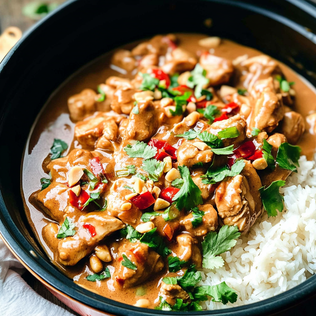 Recipe preparation for Slow Cooker Thai Peanut Chicken