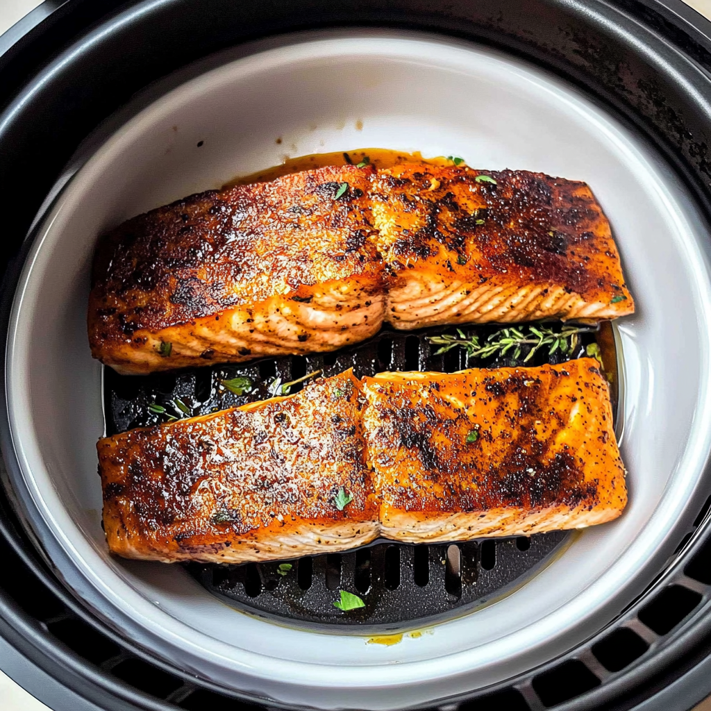 Recipe preparation for Air Fryer Salmon