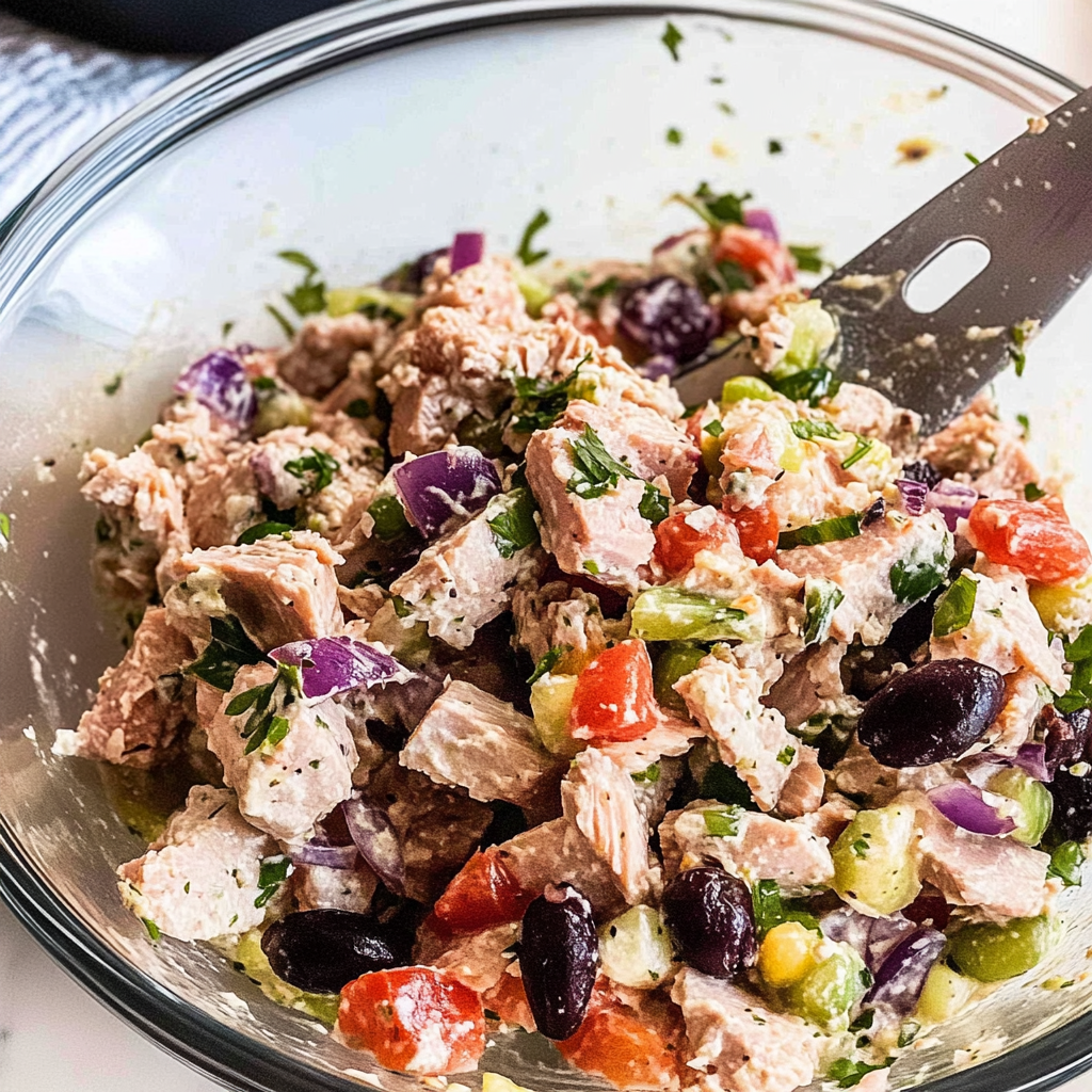 Recipe preparation for Mediterranean Tuna Salad