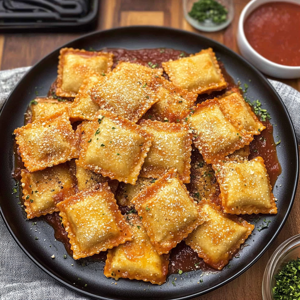 Recipe preparation for Air Fryer Ravioli