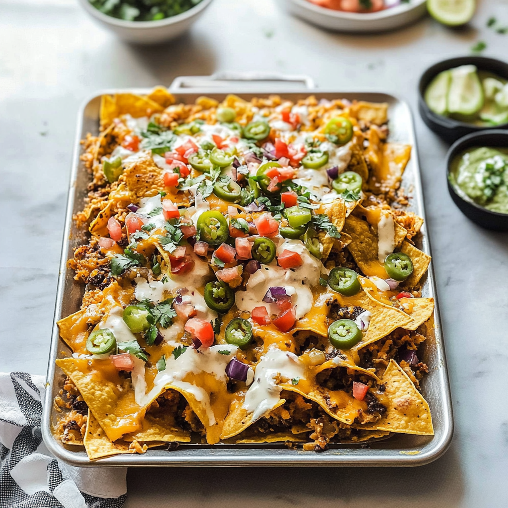 Recipe preparation for Sheet Pan Nachos