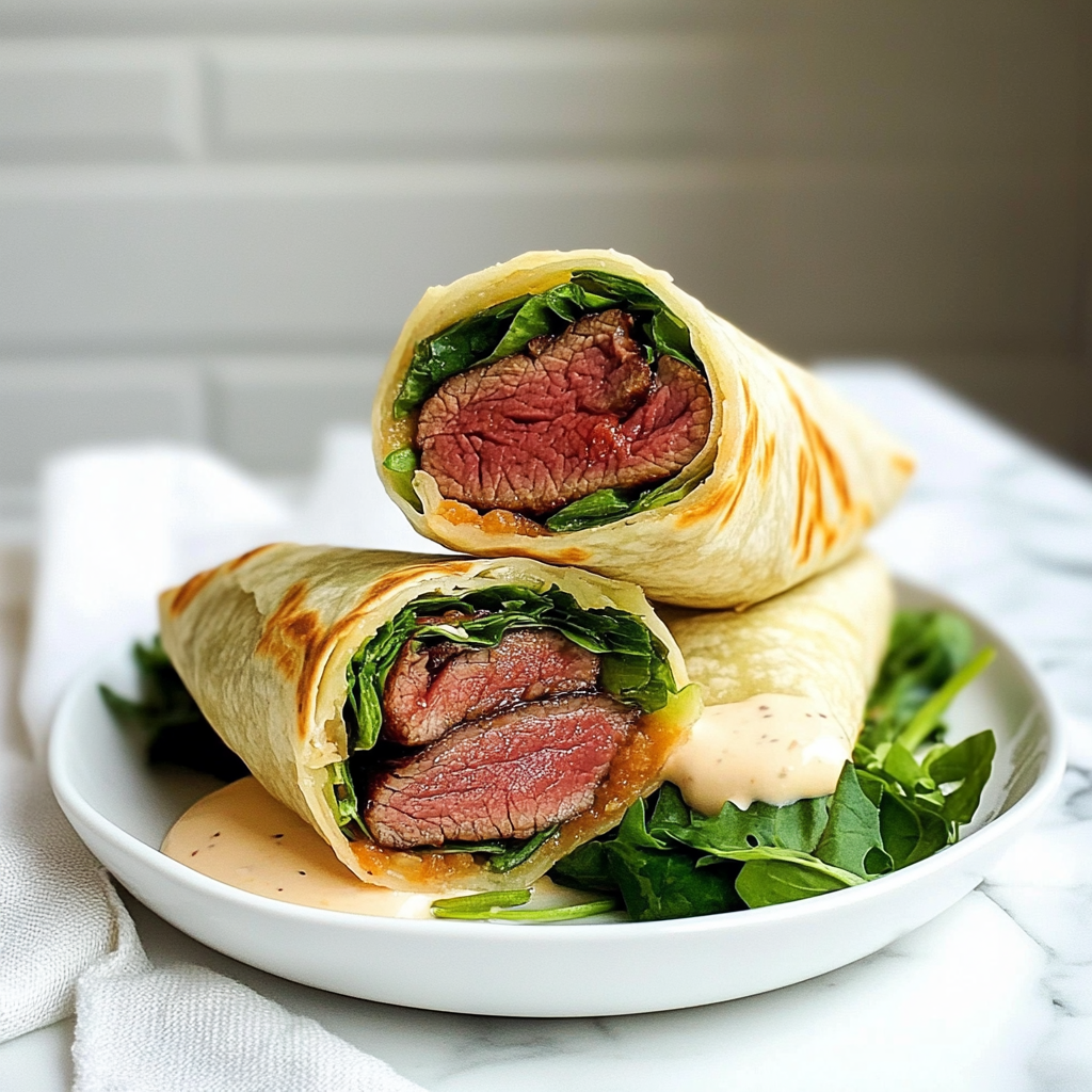 Recipe preparation for Roast Beef Wraps